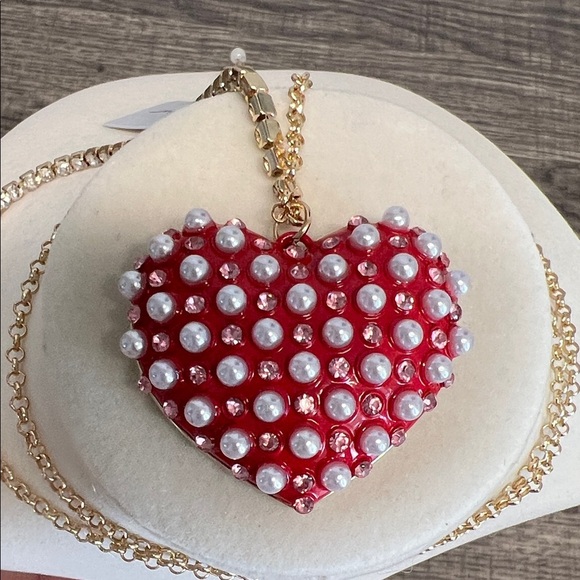 Betsey Johnson | Red Heart Necklace w/ Matching Earrings ♥️ - Picture 13 of 17